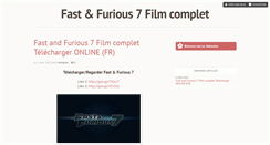 Desktop Screenshot of fast-furious7filmcomplet.publicoton.fr