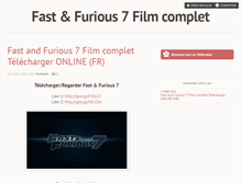 Tablet Screenshot of fast-furious7filmcomplet.publicoton.fr